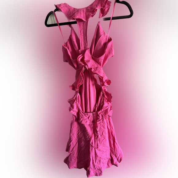 Hello Pink Cut Out Dress - Picture 7 of 7